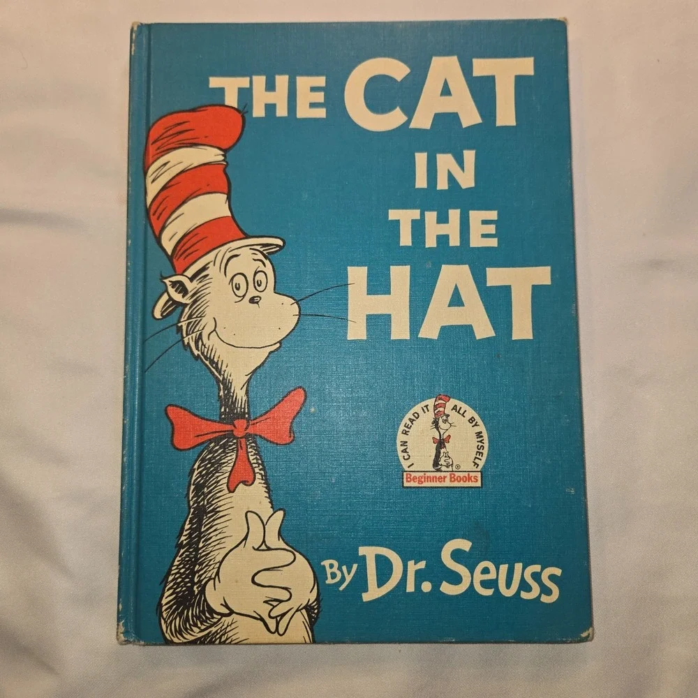 Dr. Seuss Beginner Book Lot of 4 Hardcover 1957 1965 Cat in the Hat Little Black